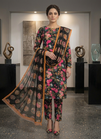 Mahzarish Roselle – Printed Lawn 3-Piece