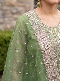 Abeer – 4-Piece Embroidered Organza Suit