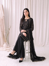 Meher – 4-Piece Embroidered Chiffon Suit