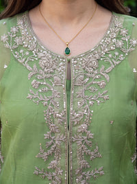 Abeer – 4-Piece Embroidered Organza Suit