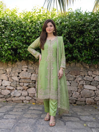 Abeer – 4-Piece Embroidered Organza Suit